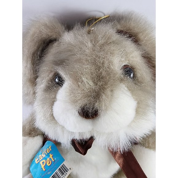 Vtg NOS Easter Unlimited Easter Pet Plush Bunny Rabbit 12" Stuffed Animal Rare - Picture 12 of 14